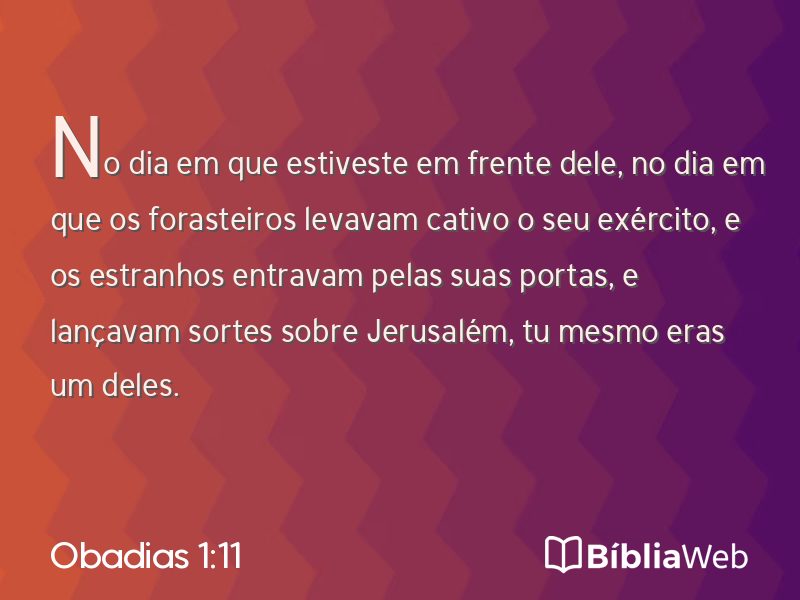 Obadias 1:11 em imagem para compartilhar