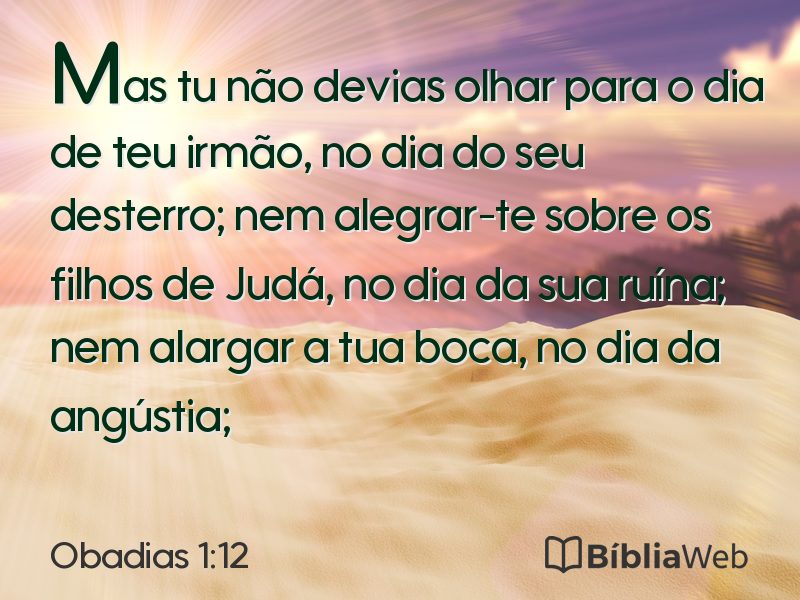 Obadias 1:12 em imagem para compartilhar
