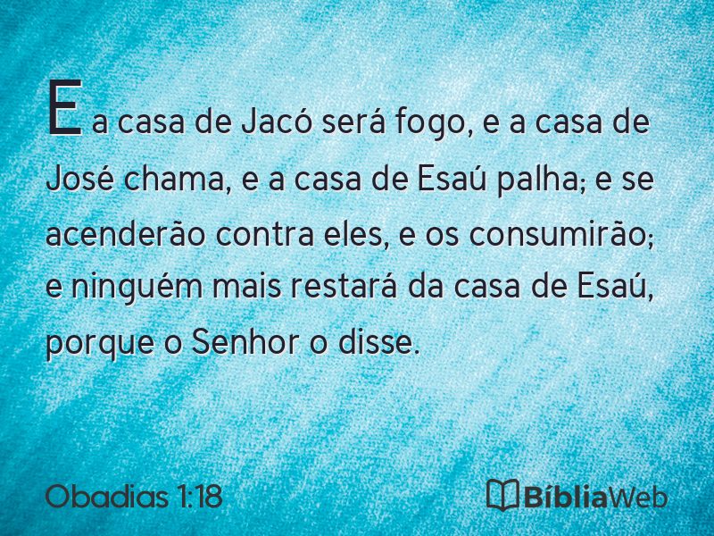 Obadias 1:18 em imagem para compartilhar