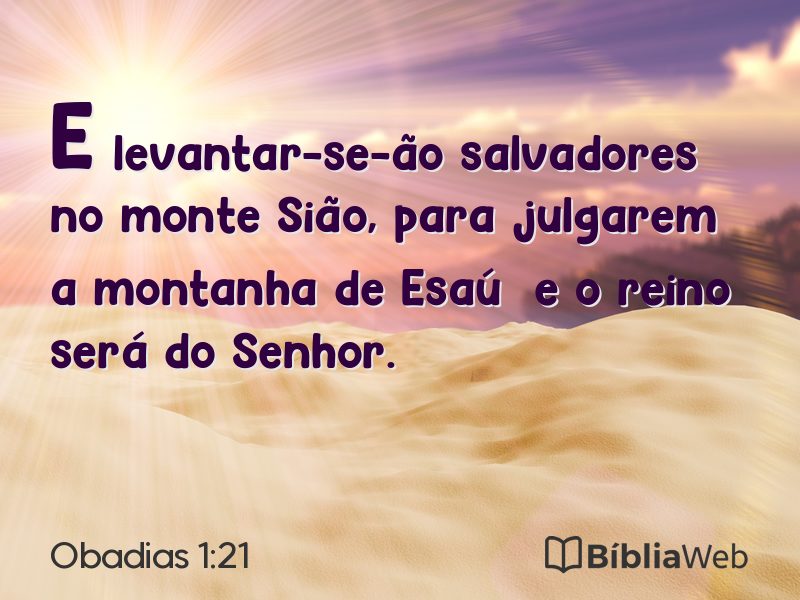 Obadias 1:21 em imagem para compartilhar
