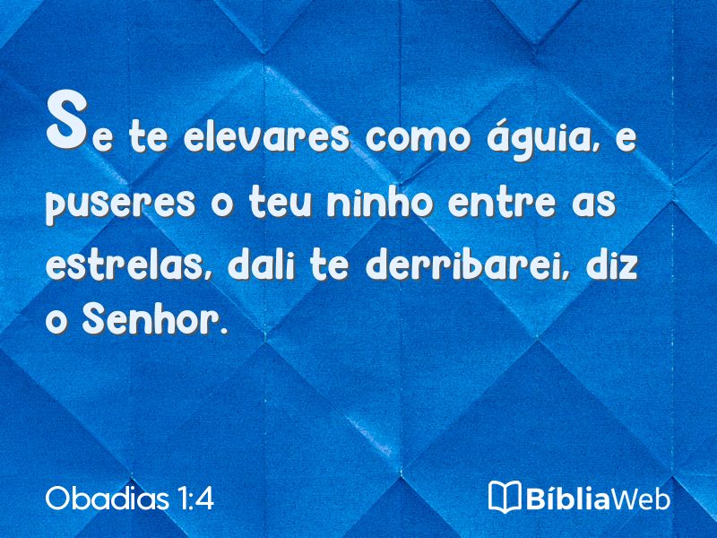 Obadias 1:4 em imagem para compartilhar