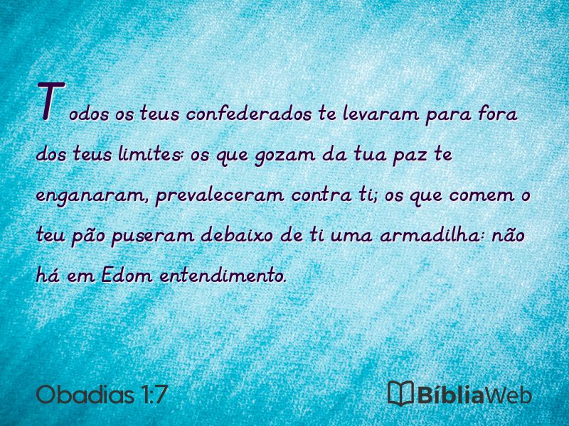 Obadias 1:7 em imagem para compartilhar