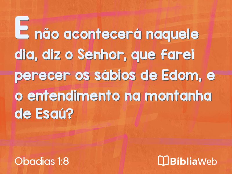 Obadias 1:8 em imagem para compartilhar