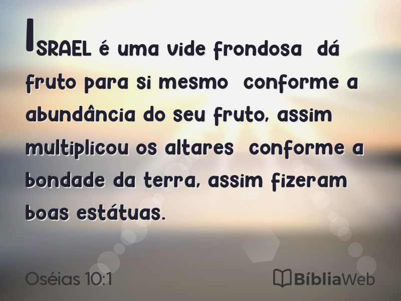 Oséias 10:1 em imagem para compartilhar