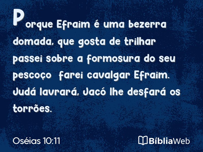 Oséias 10:11 em imagem para compartilhar