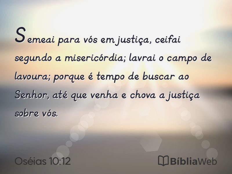Oséias 10:12 em imagem para compartilhar
