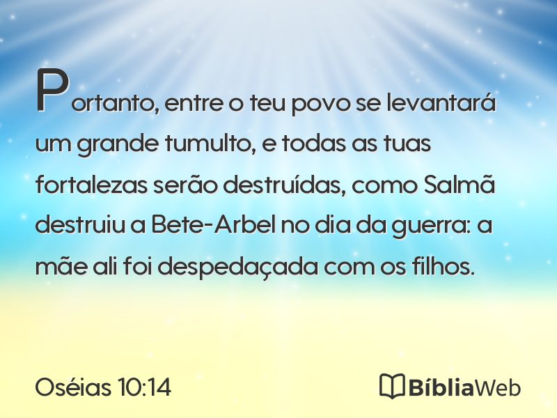 Oséias 10:14 em imagem para compartilhar