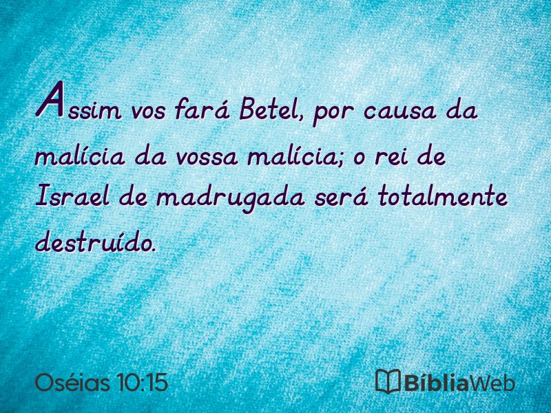 Oséias 10:15 em imagem para compartilhar