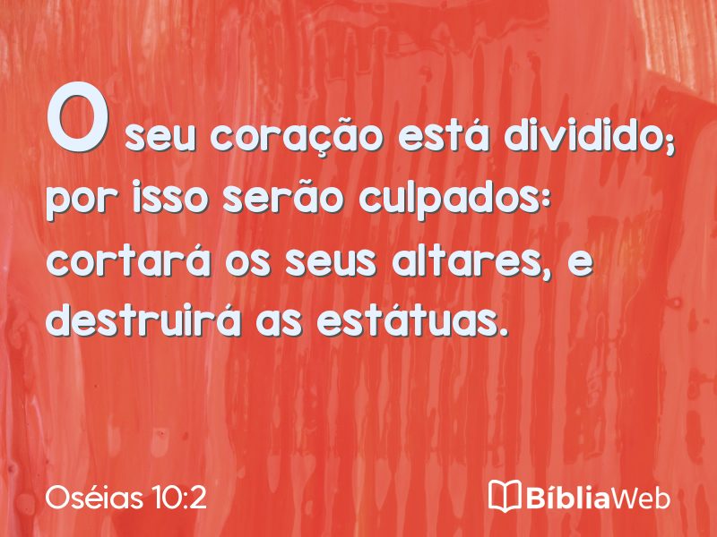 Oséias 10:2 em imagem para compartilhar