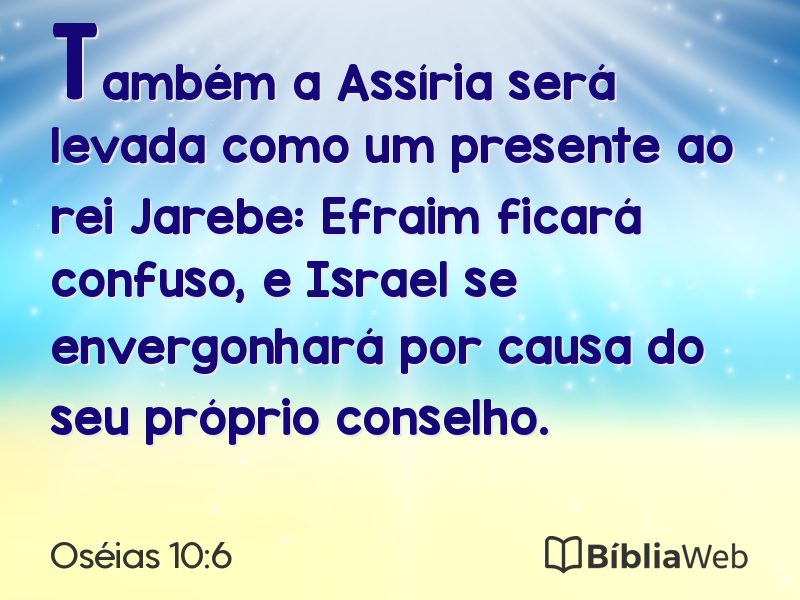 Oséias 10:6 em imagem para compartilhar