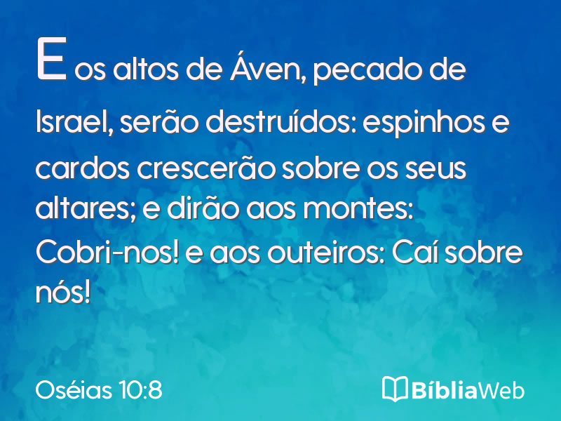 Oséias 10:8 em imagem para compartilhar