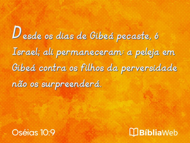 Oséias 10:9 em imagem para compartilhar