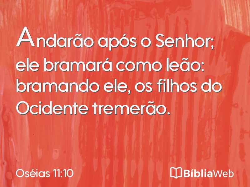 Oséias 11:10 em imagem para compartilhar