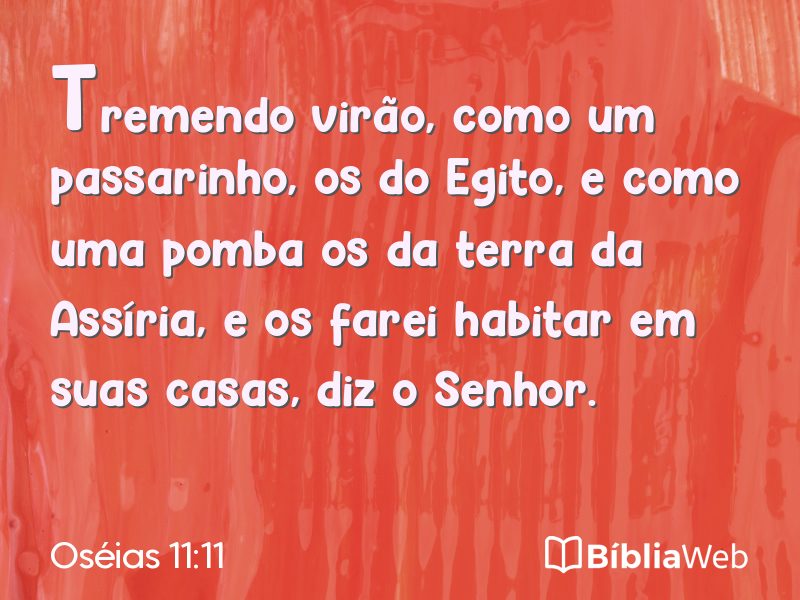 Oséias 11:11 em imagem para compartilhar