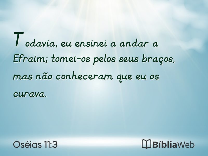 Oséias 11:3 em imagem para compartilhar