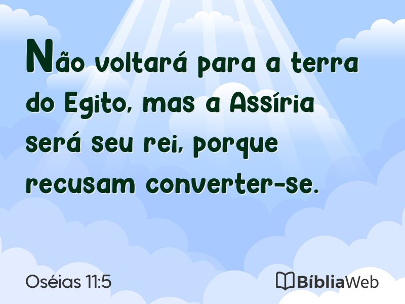 Oséias 11:5 em imagem para compartilhar