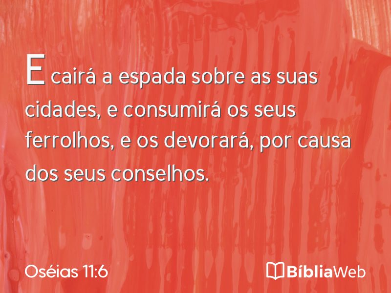 Oséias 11:6 em imagem para compartilhar
