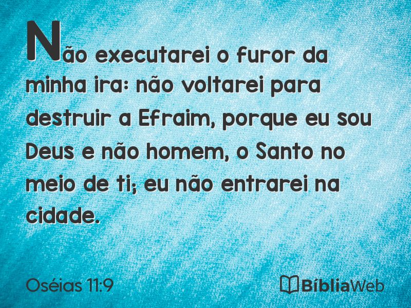 Oséias 11:9 em imagem para compartilhar