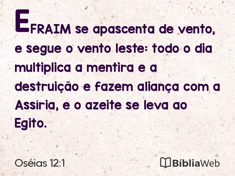 Oséias 12:1 em imagem para compartilhar