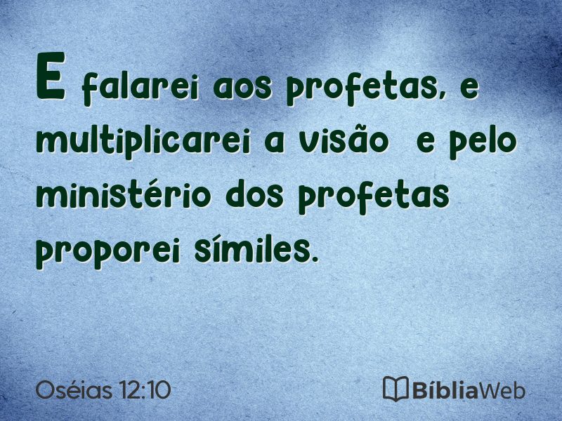 Oséias 12:10 em imagem para compartilhar