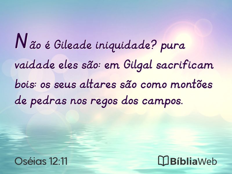 Oséias 12:11 em imagem para compartilhar