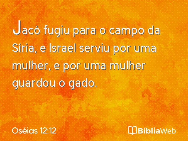 Oséias 12:12 em imagem para compartilhar