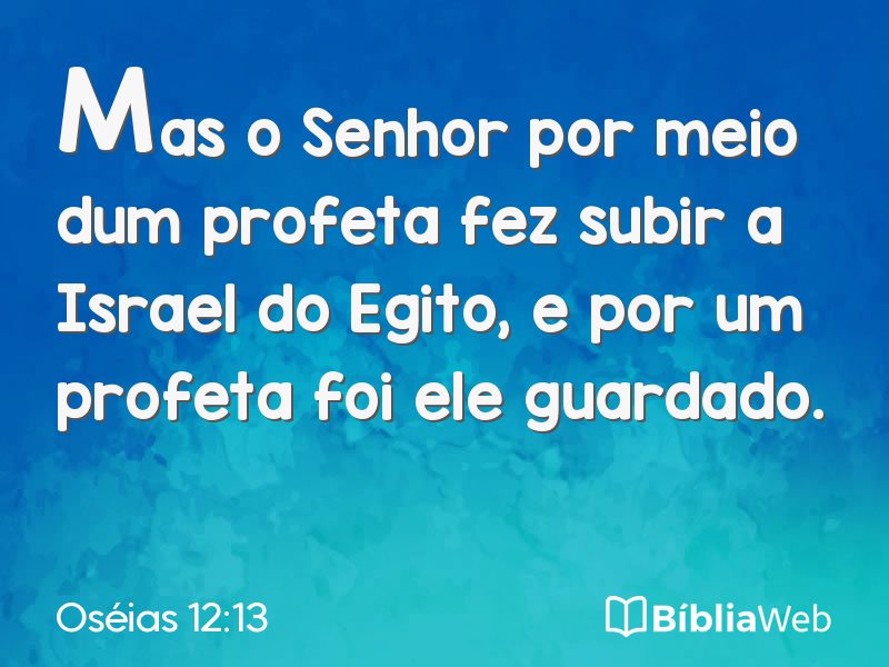 Oséias 12:13 em imagem para compartilhar