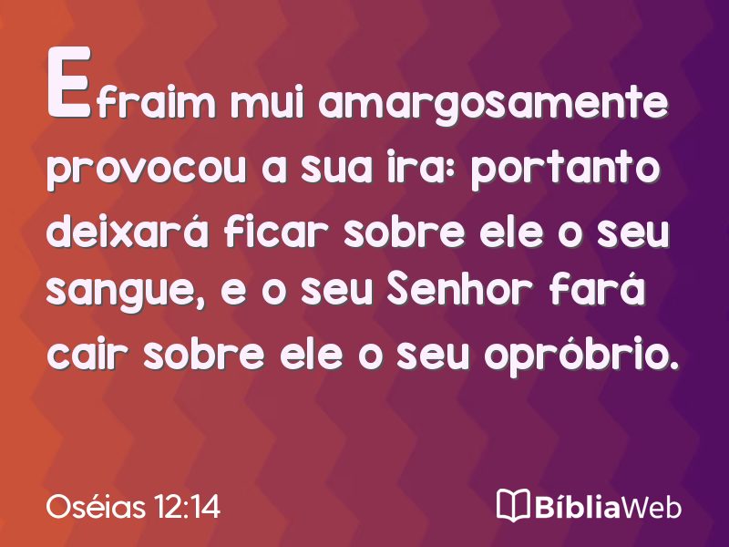 Oséias 12:14 em imagem para compartilhar