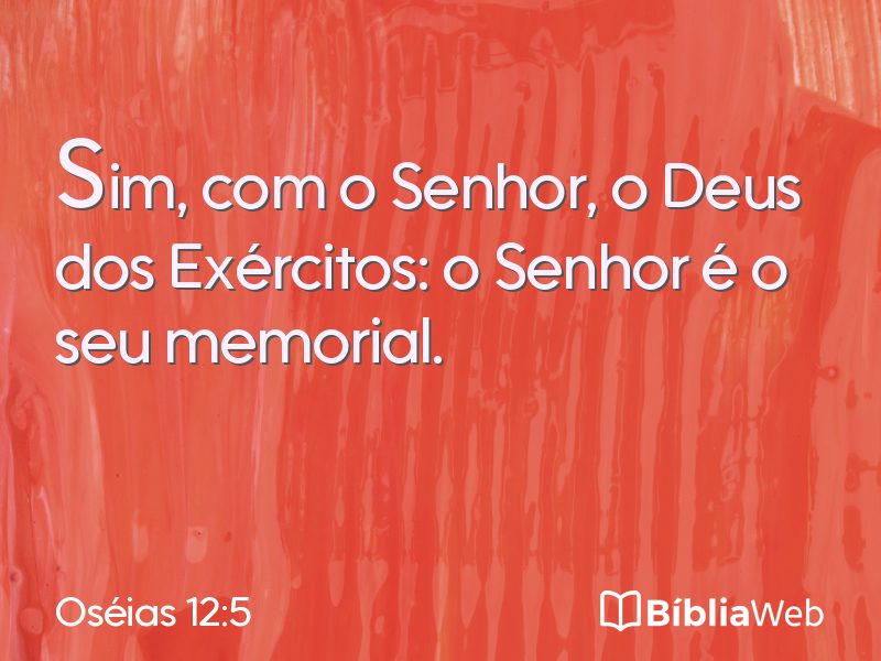 Oséias 12:5 em imagem para compartilhar