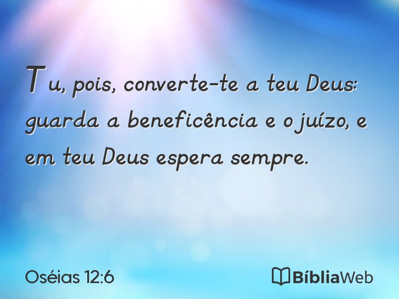Oséias 12:6 em imagem para compartilhar