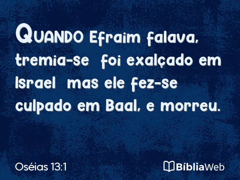 Oséias 13:1 em imagem para compartilhar