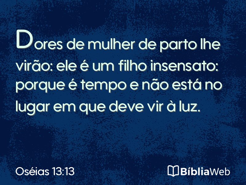 Oséias 13:13 em imagem para compartilhar