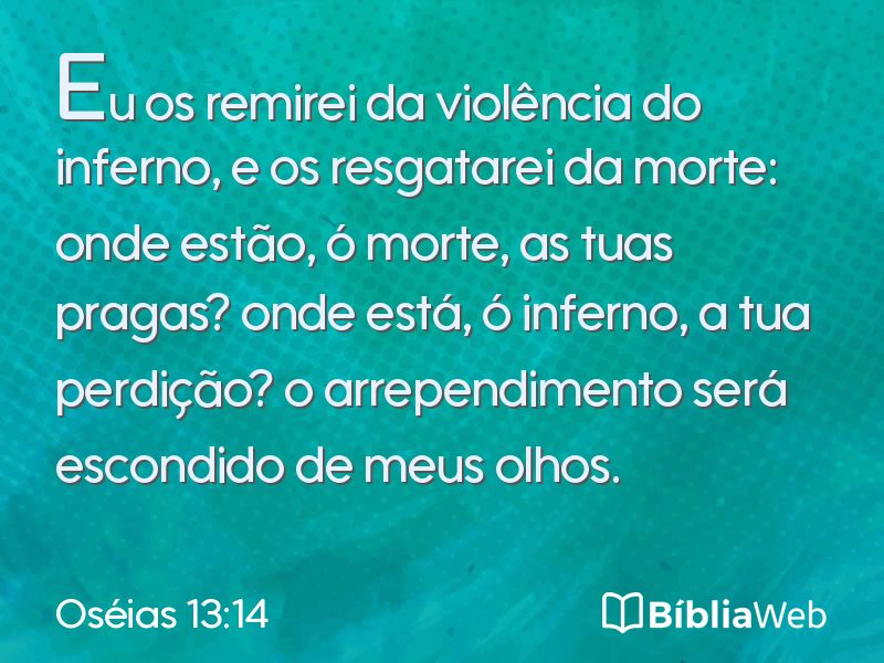 Oséias 13:14 em imagem para compartilhar