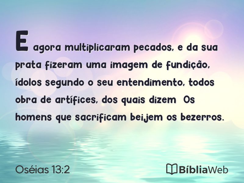 Oséias 13:2 em imagem para compartilhar