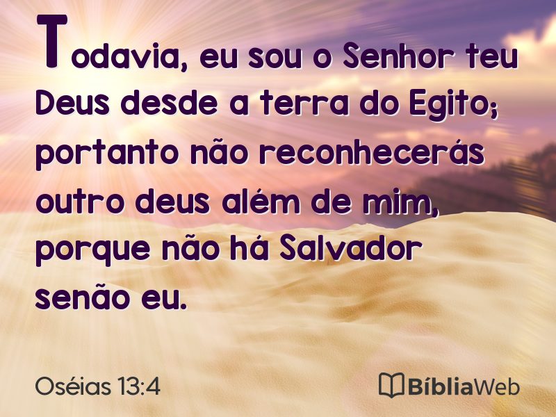 Oséias 13:4 em imagem para compartilhar
