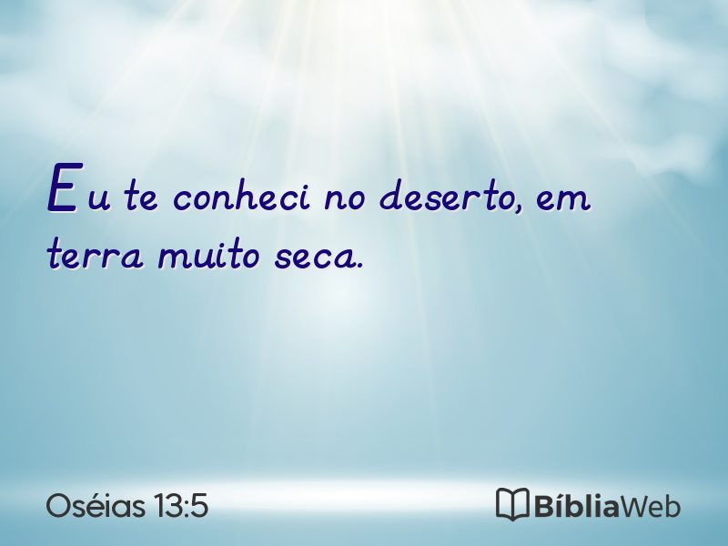 Oséias 13:5 em imagem para compartilhar