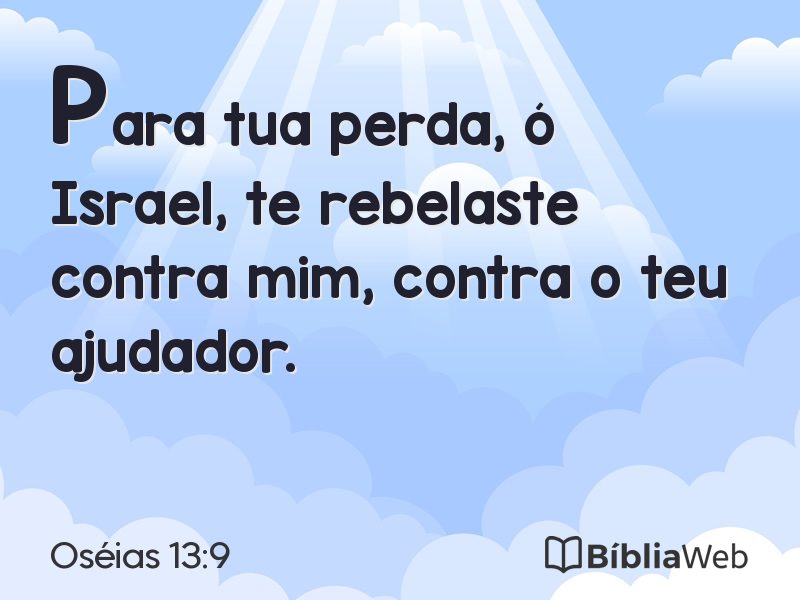 Oséias 13:9 em imagem para compartilhar