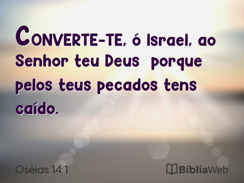 Oséias 14:1 em imagem para compartilhar