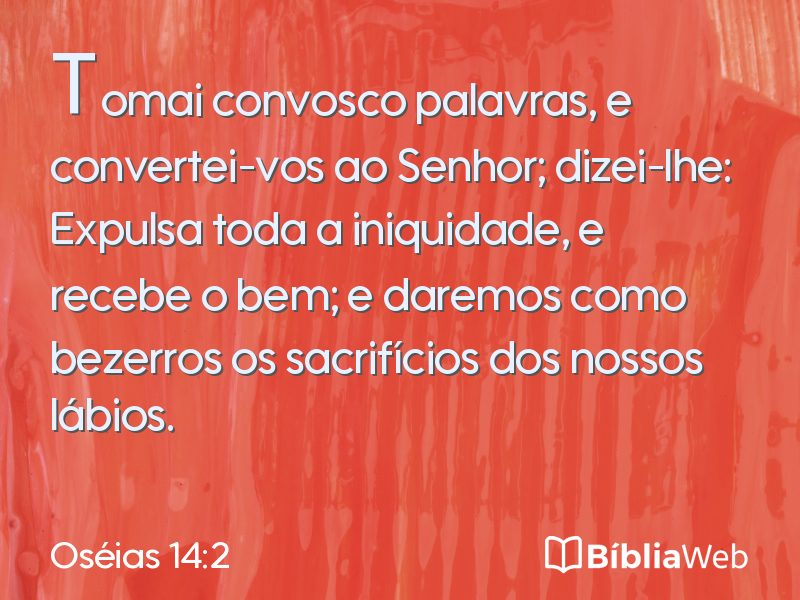 Oséias 14:2 em imagem para compartilhar