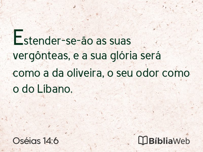 Oséias 14:6 em imagem para compartilhar