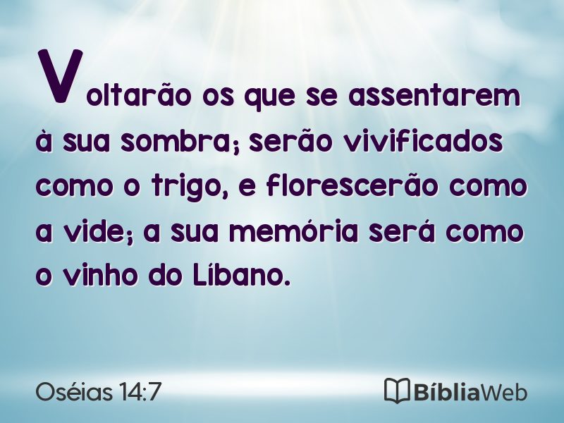 Oséias 14:7 em imagem para compartilhar