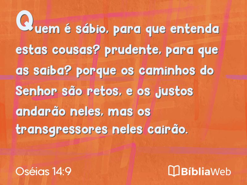 Oséias 14:9 em imagem para compartilhar