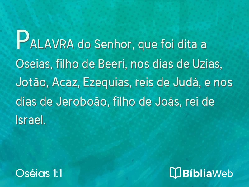 Oséias 1:1 em imagem para compartilhar