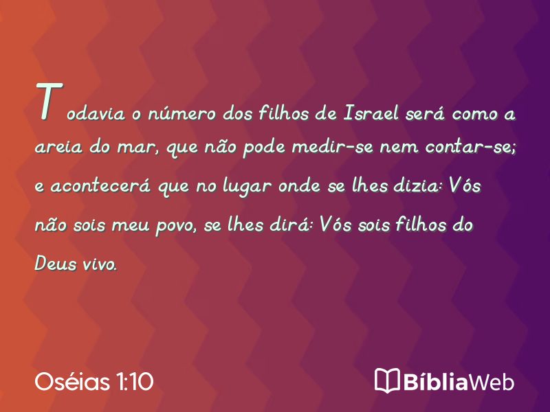 Oséias 1:10 em imagem para compartilhar