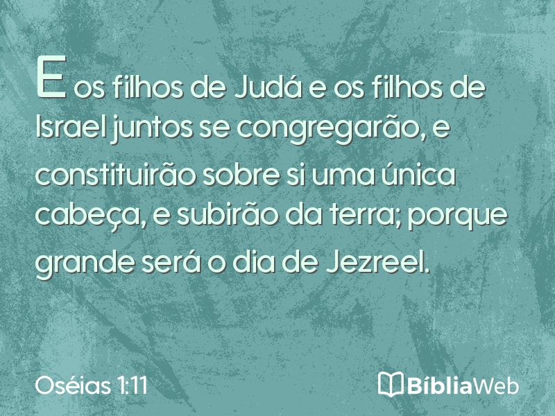 Oséias 1:11 em imagem para compartilhar