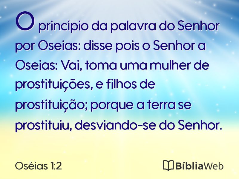 Oséias 1:2 em imagem para compartilhar