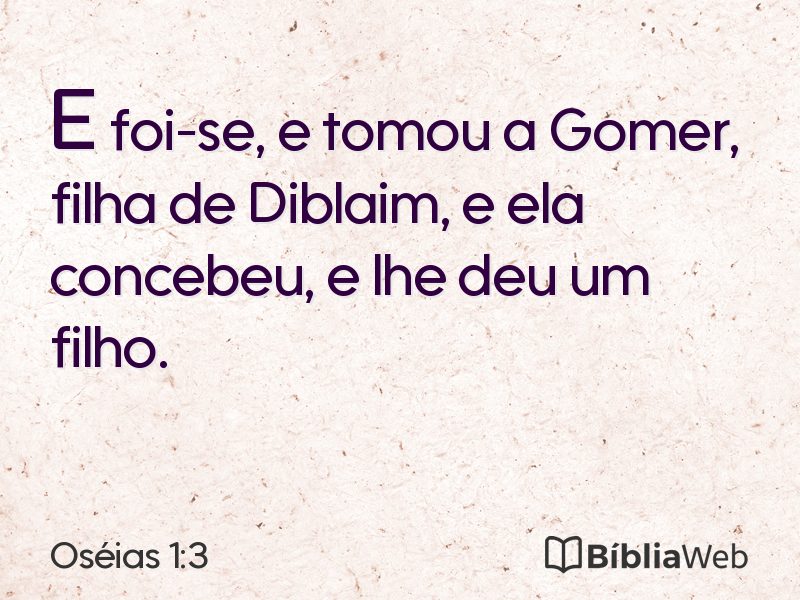 Oséias 1:3 em imagem para compartilhar