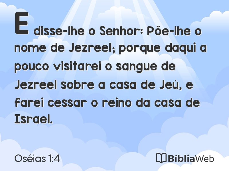 Oséias 1:4 em imagem para compartilhar