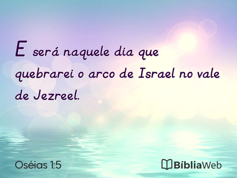 Oséias 1:5 em imagem para compartilhar
