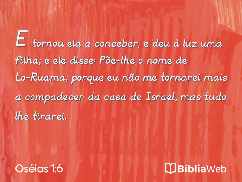 Oséias 1:6 em imagem para compartilhar